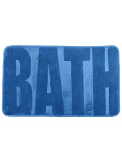 Tappeto bagno memory bath, fiordo blu, cm.50x80