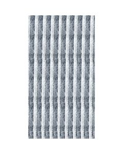 Tenda ciniglia, 100x220 cm, bianco/argento/grigio