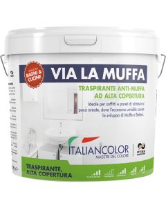 Idropittura traspirante antimuffa, 4 lt